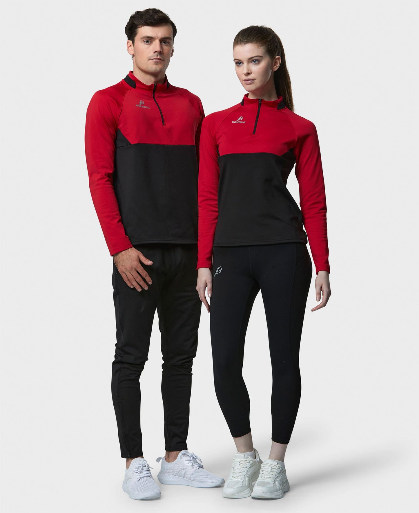 BARR Adult Half Zip (Black/Red)