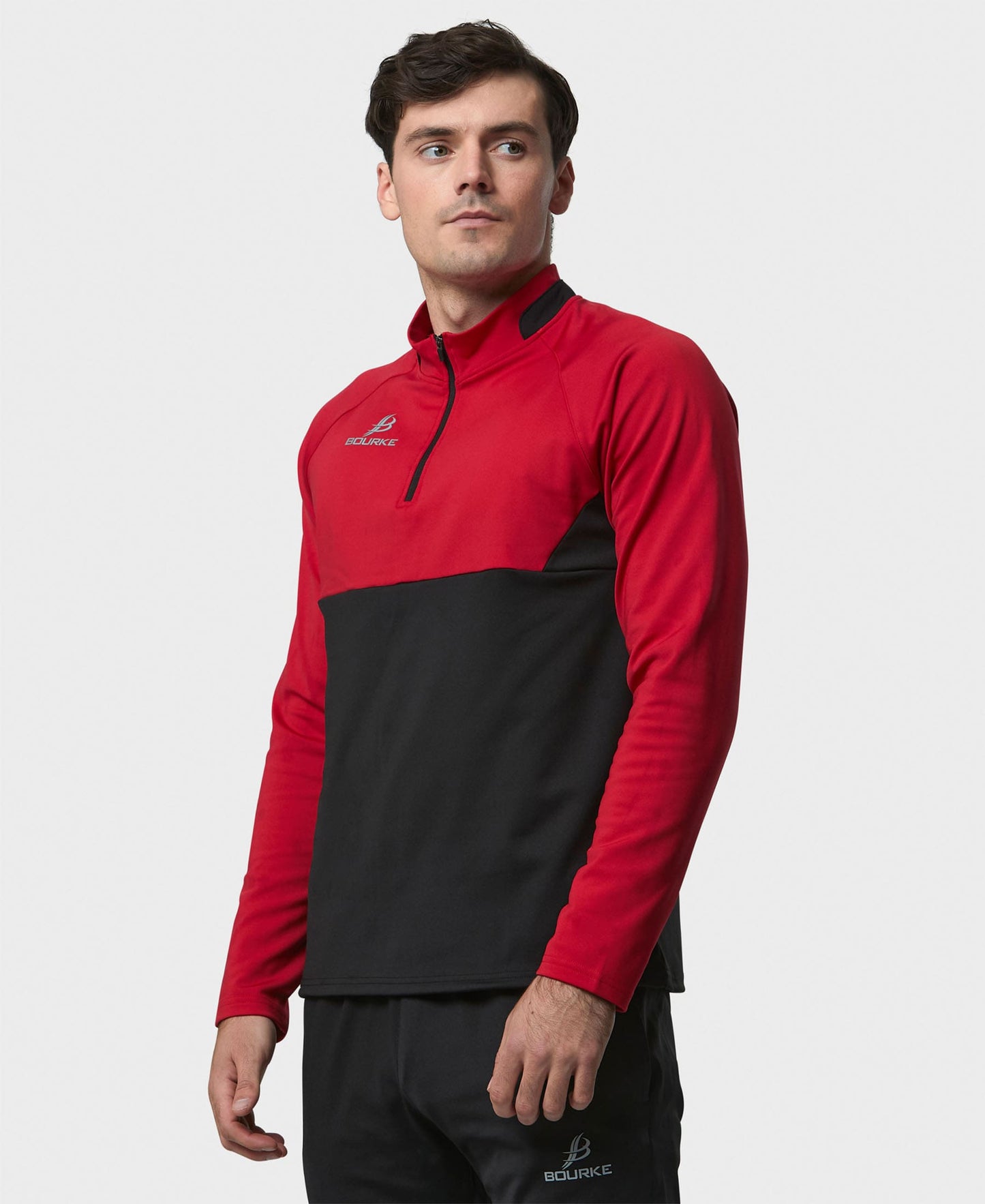 BARR Adult Half Zip (Black/Red)