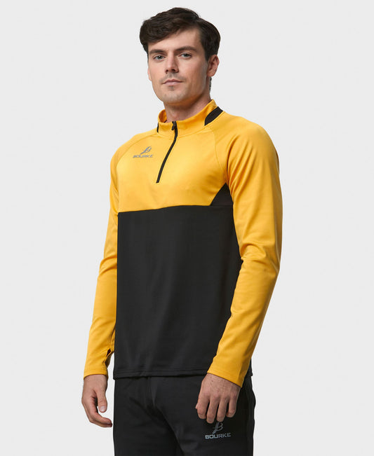 BARR Adult Half Zip (Black/Amber)