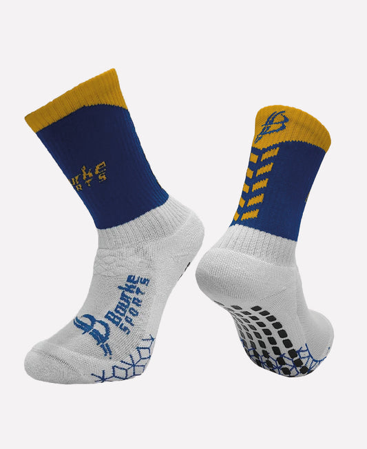 Ballinahinch GAA Miniz Chevron Socks (Blue/Amber)