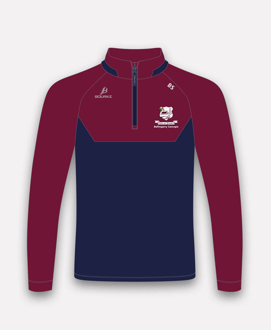 Ballingarry Camogie BARR Half Zip (Navy/Maroon)