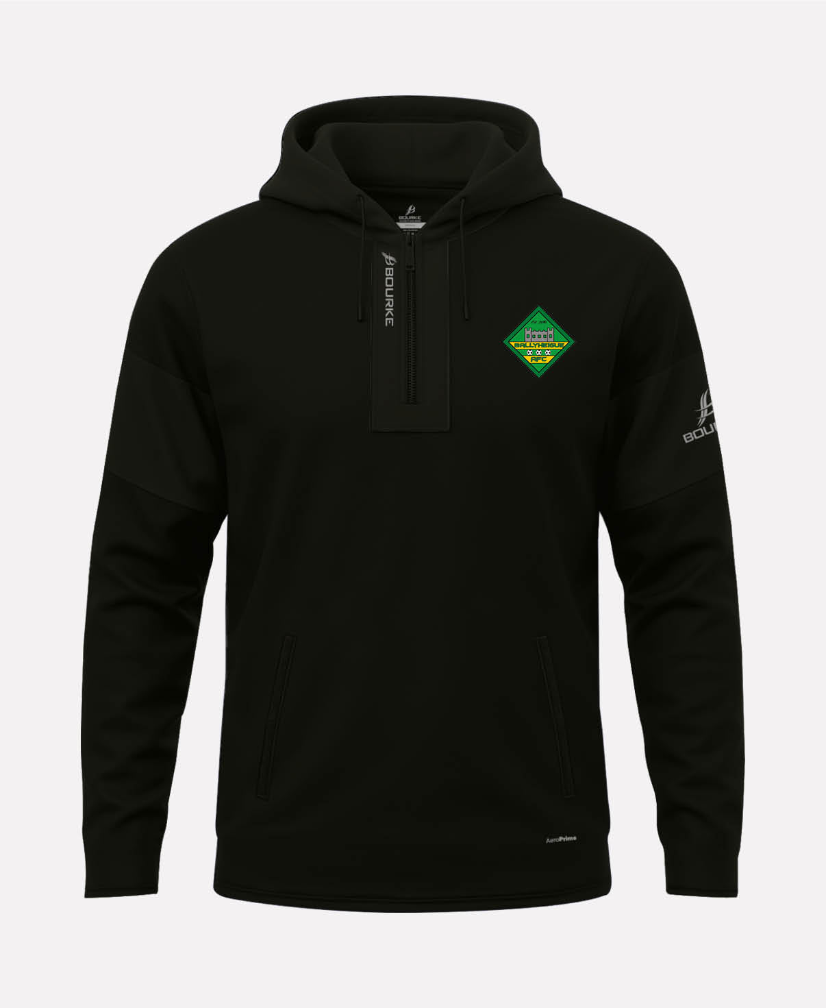 Ballyheigue Athletic FC TEASRA Half Zip Hoodie (Black)