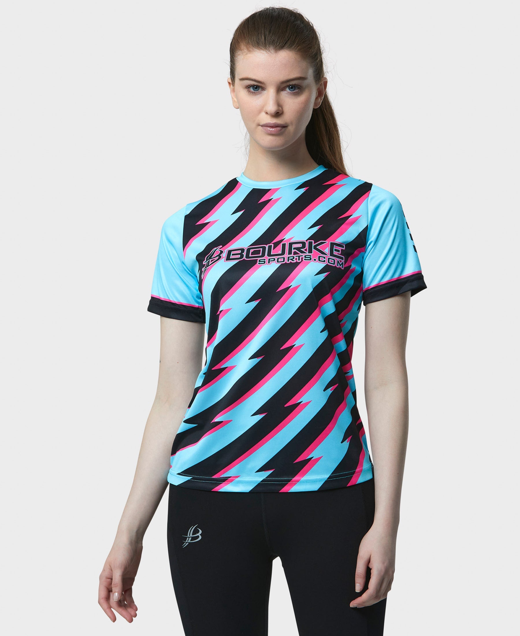 BARR Adult Jersey Cyan/Black/Pink