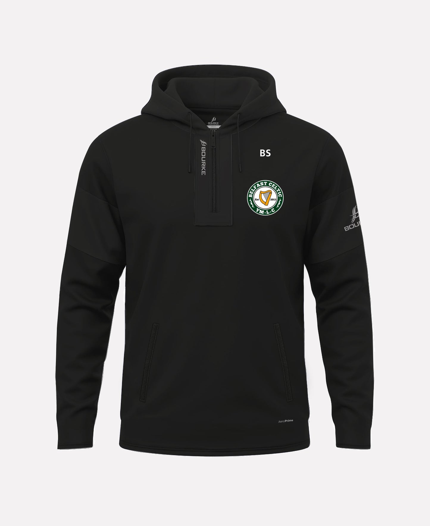 Belfast Celtic TEASRA Half Zip Hoodie (Black)