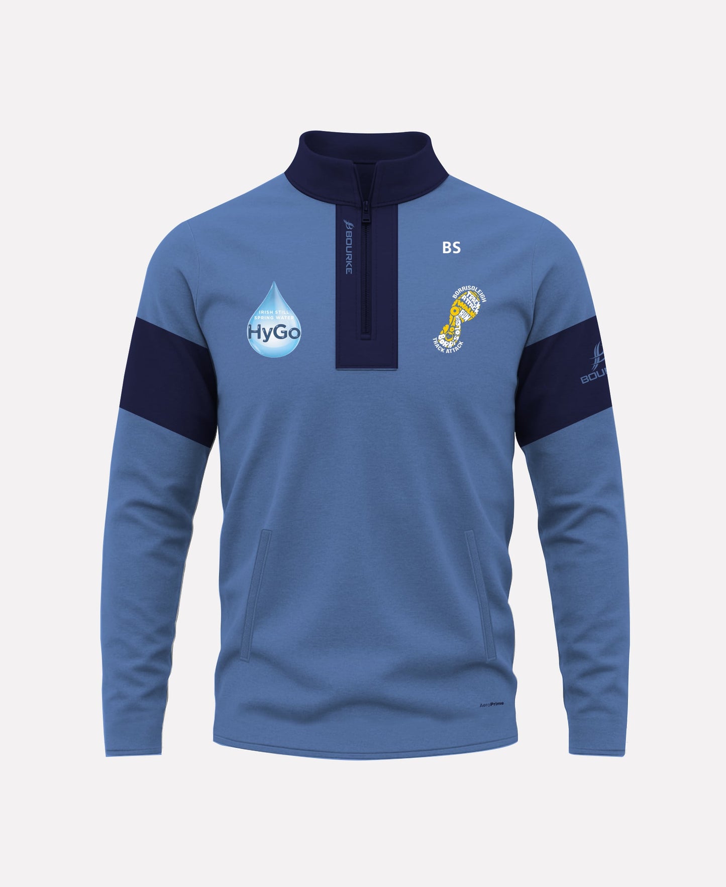 Borrisoleigh Track Attack TEASRA Half Zip (Navy/Sky)