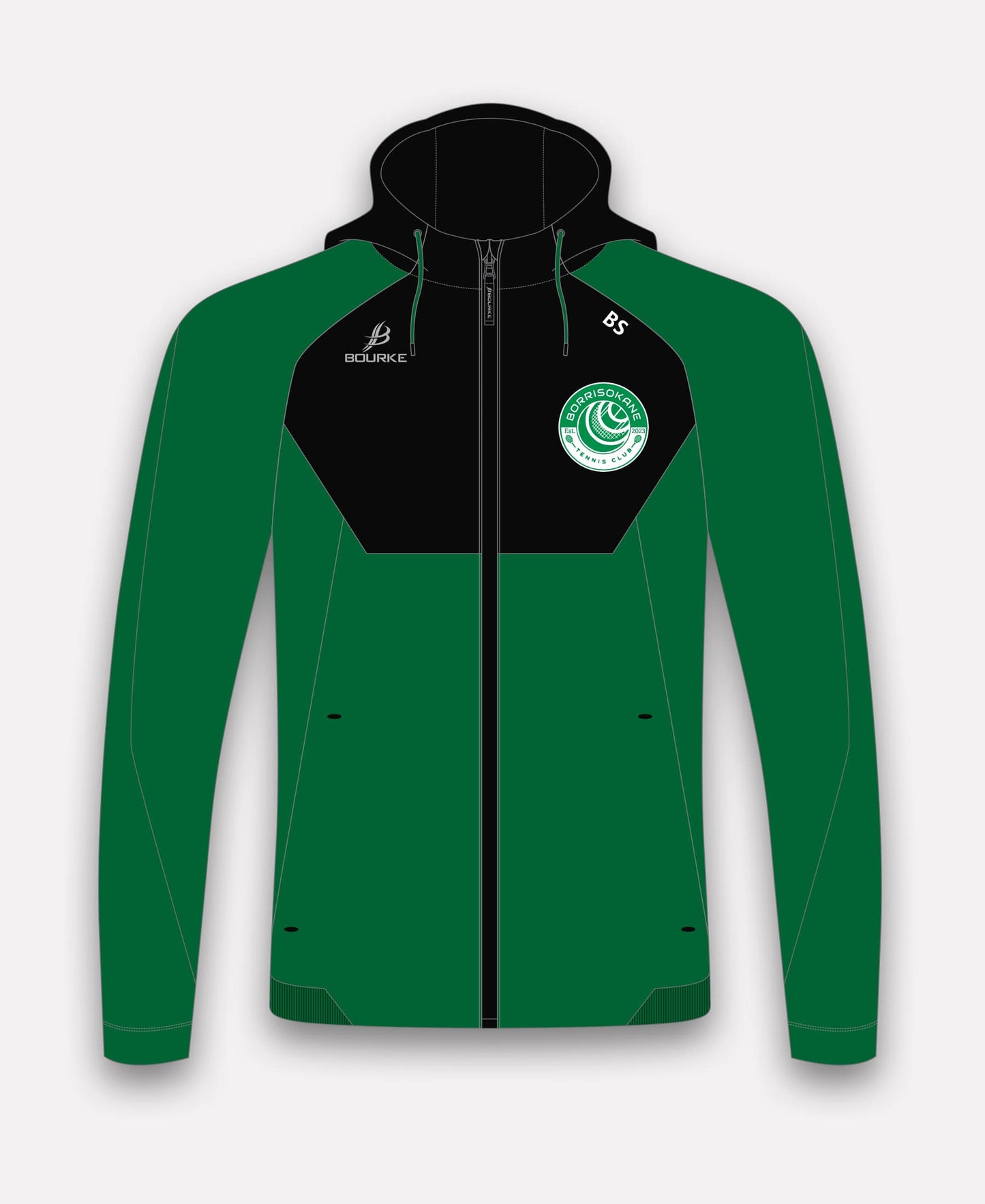 Borrisokane Tennis Club BARR Hoody (Green/Black)