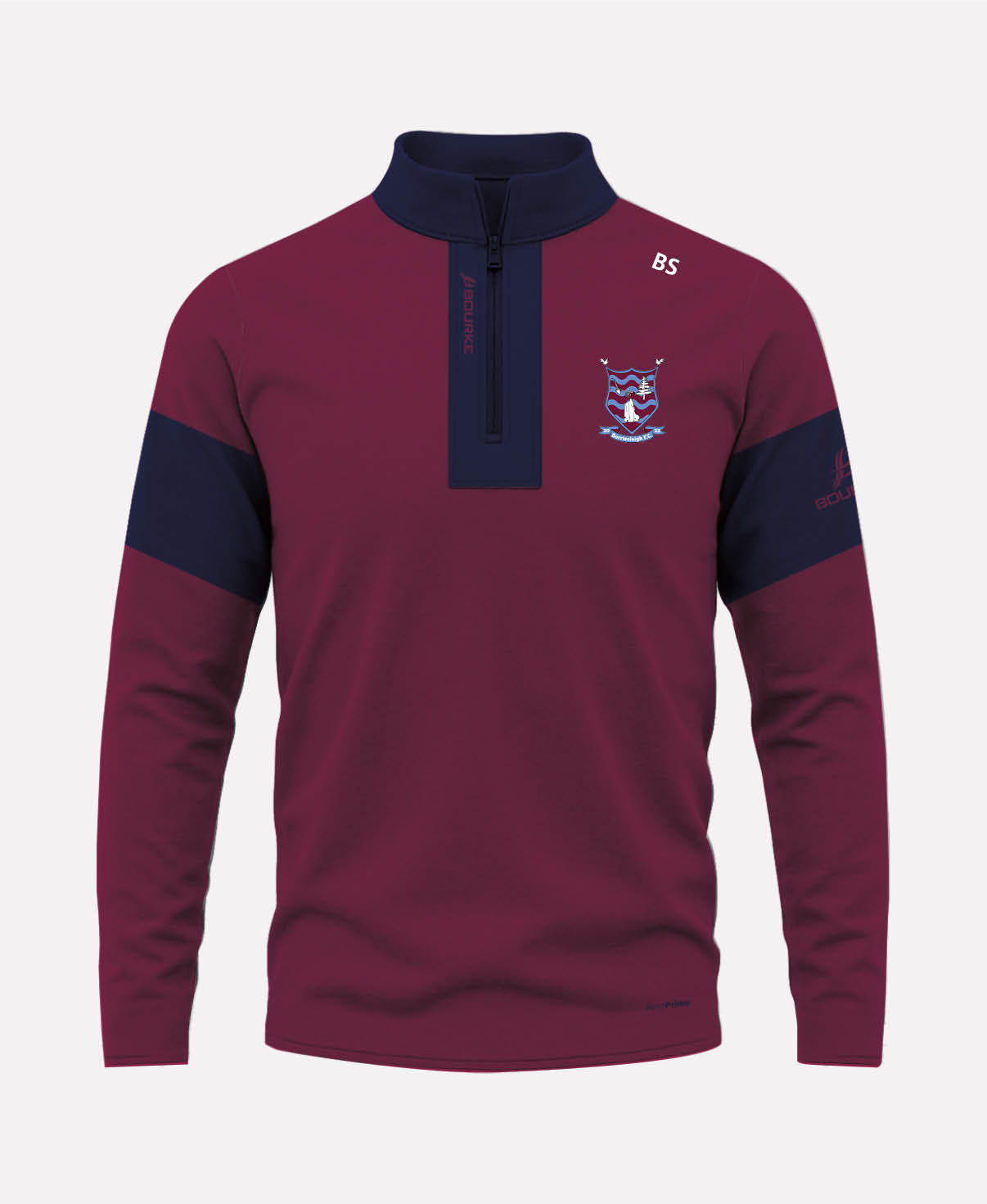 Borrisoleigh FC TEASRA Half Zip (Navy/Maroon)
