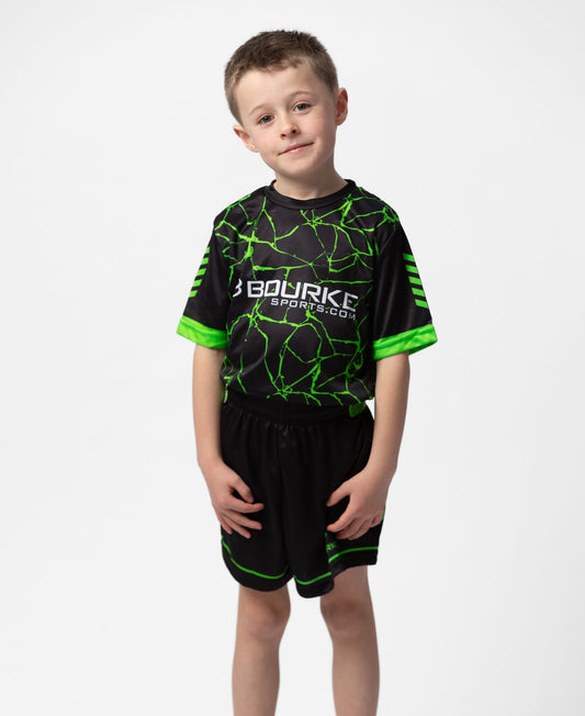 BARR Kids Jersey Black/Flo Green