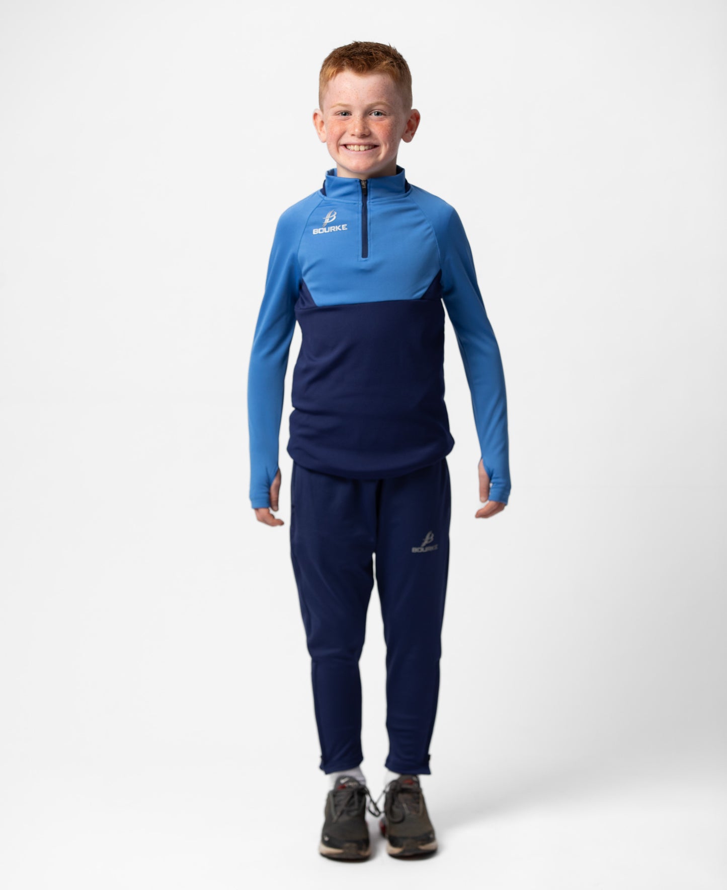 BARR Kids Half Zip (Navy/Sky)