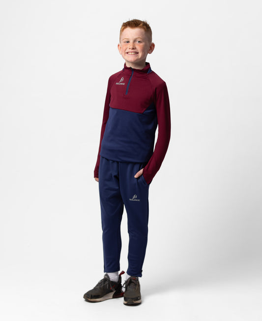 BARR Kids Half Zip (Navy/Maroon)