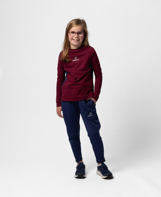 BARR Kids Crew Neck (Maroon/Navy)