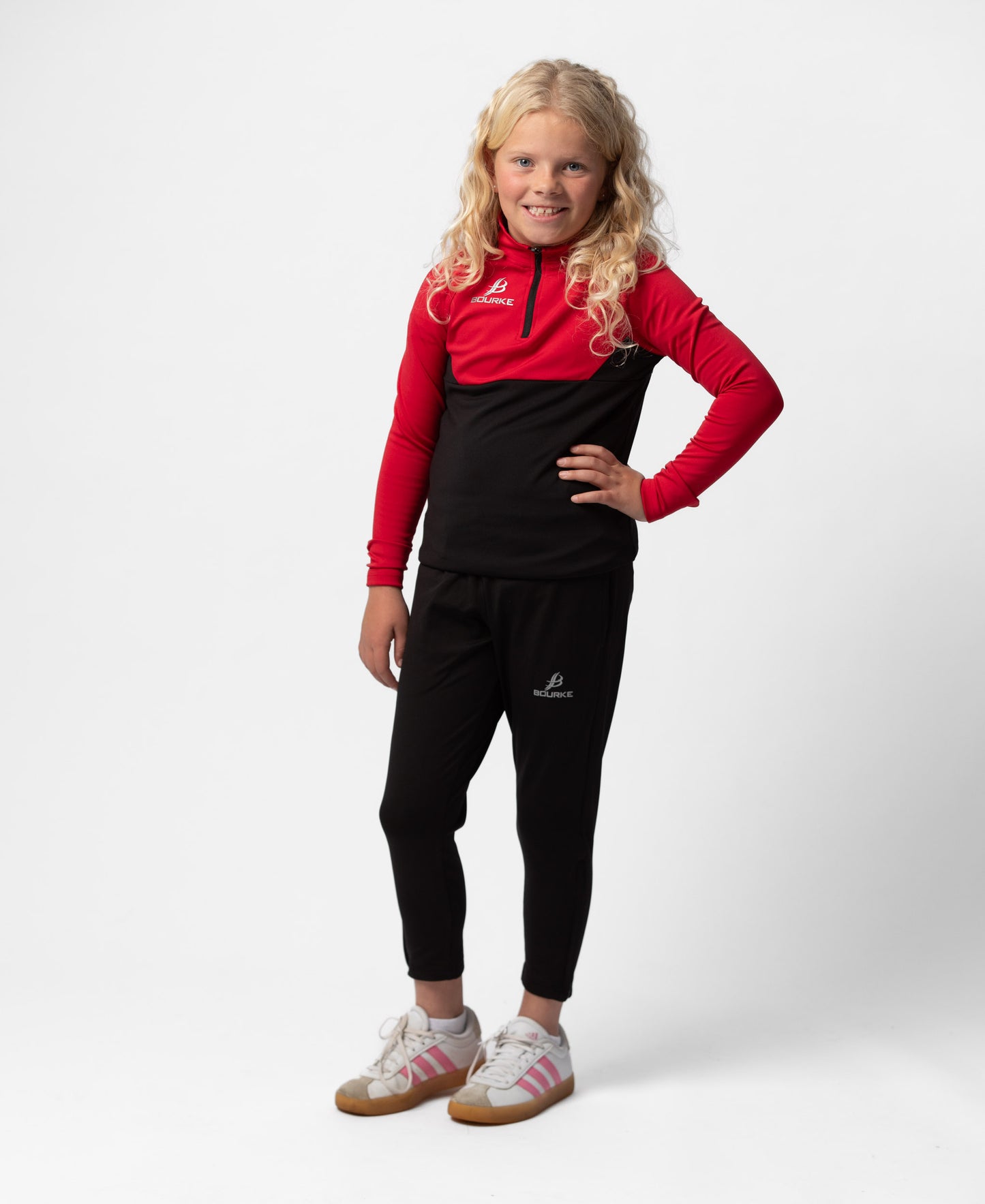 BARR Kids Half Zip (Black/Red)