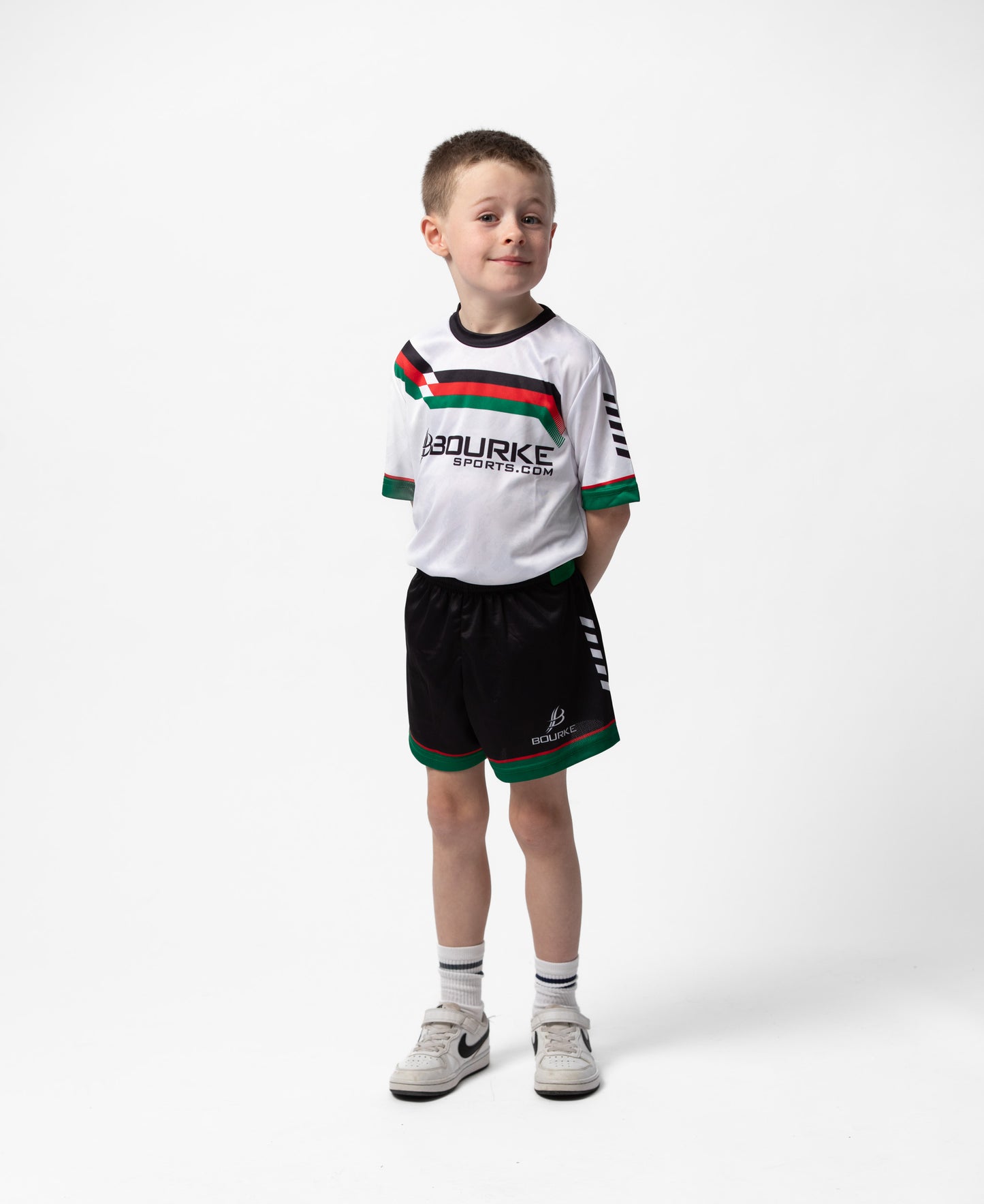 BARR Kids Shorts Black/Green/White