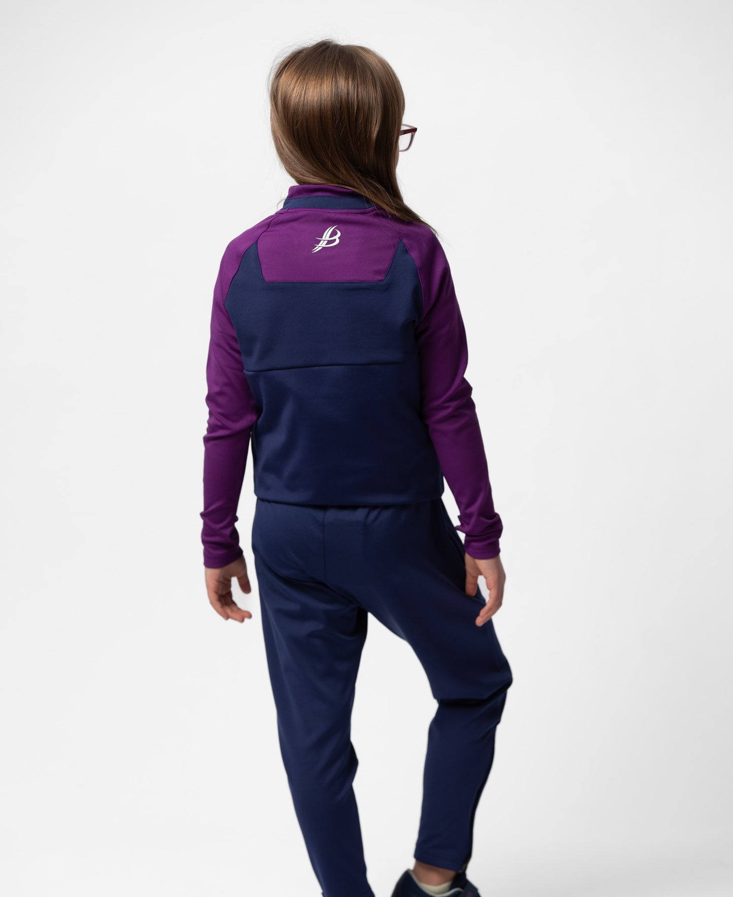 BARR Kids Half Zip (Navy/Purple)