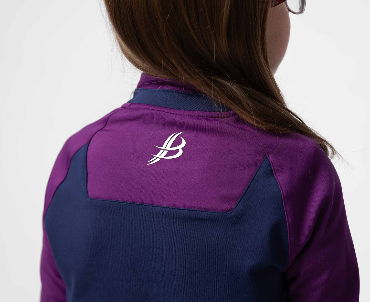 BARR Kids Half Zip (Navy/Purple)