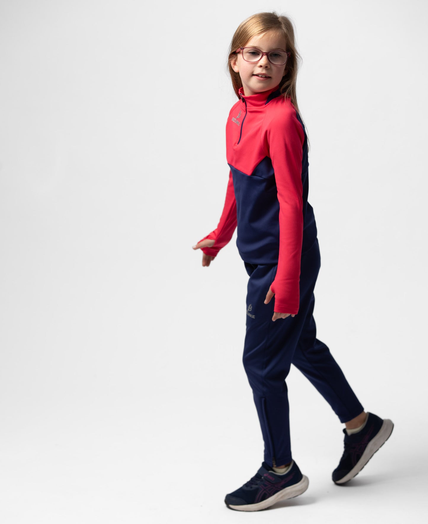 BARR Kids Half Zip (Navy/Pink)