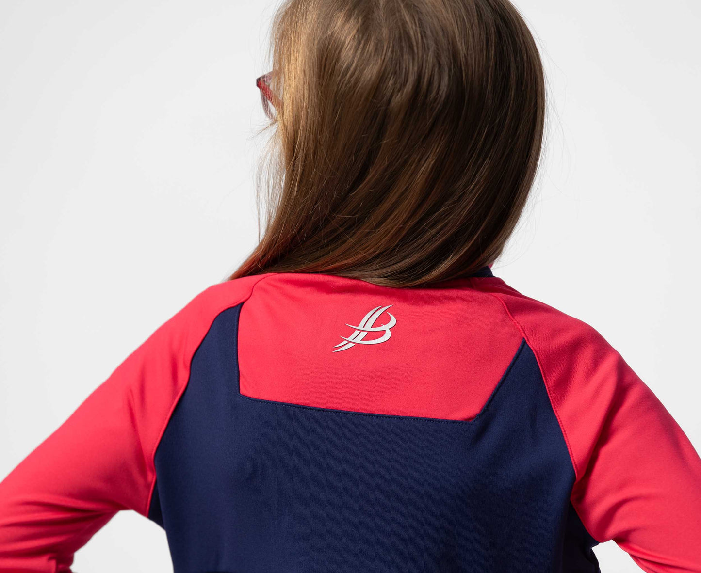 BARR Kids Half Zip (Navy/Pink)