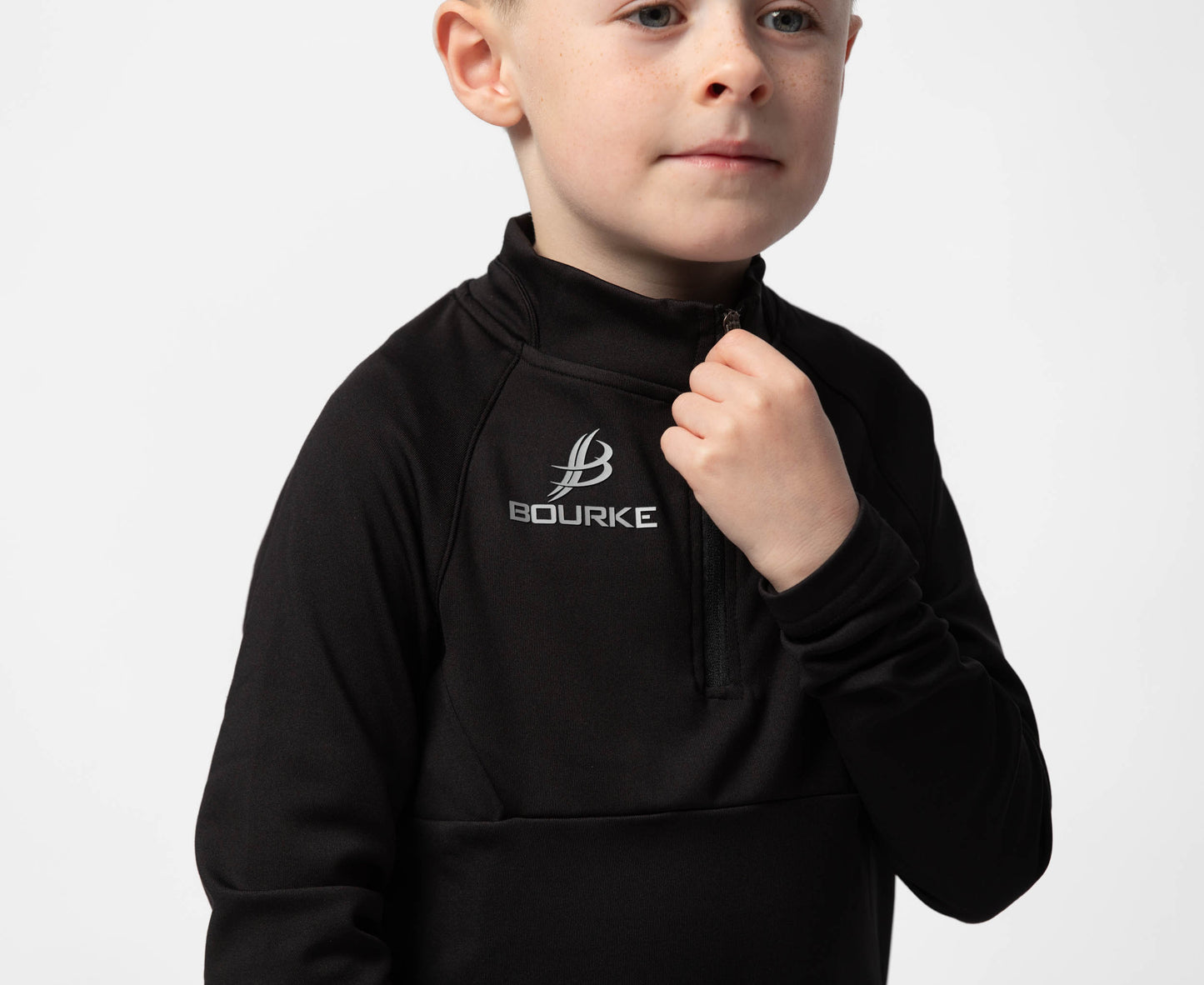 BARR Kids Half Zip (Black)