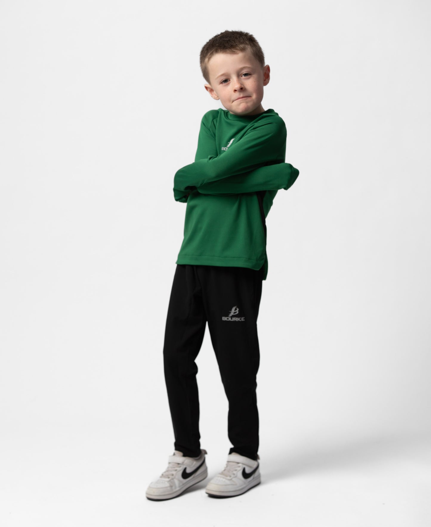 BARR Kids Crew Neck (Green/Black)