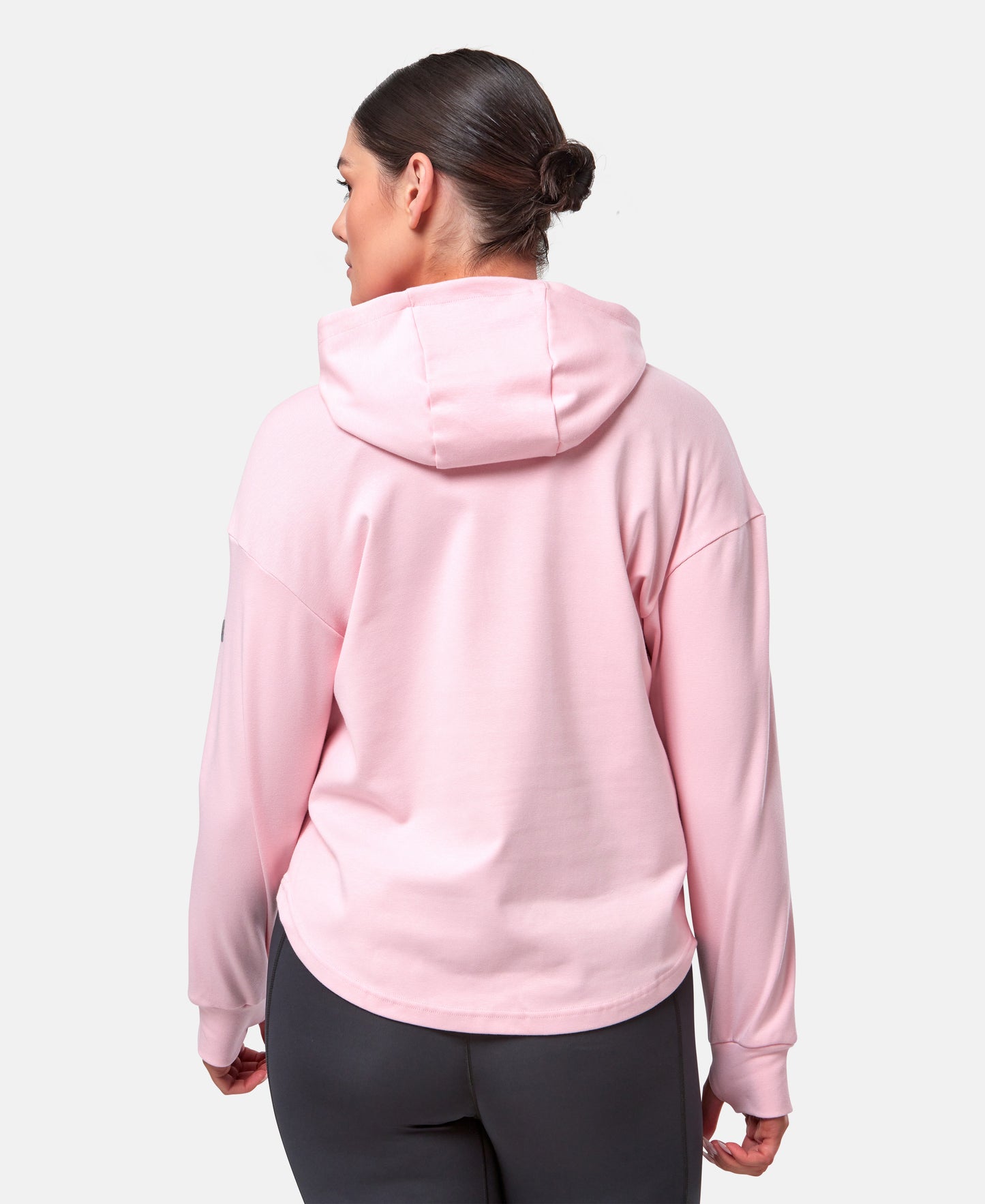 Women's Motion Half Zip Cropped Hoody (Blush Pink)