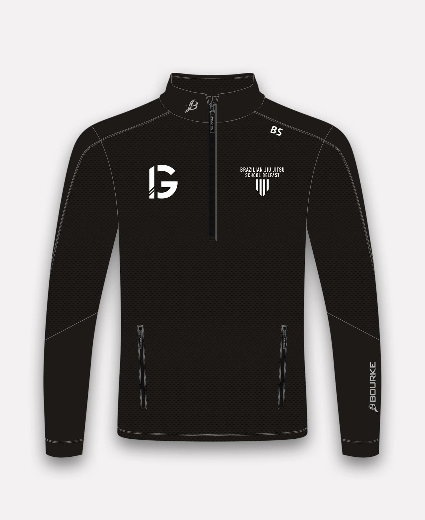 Brazilian Jiu Jitsu Belfast Croga Half Zip (Black)