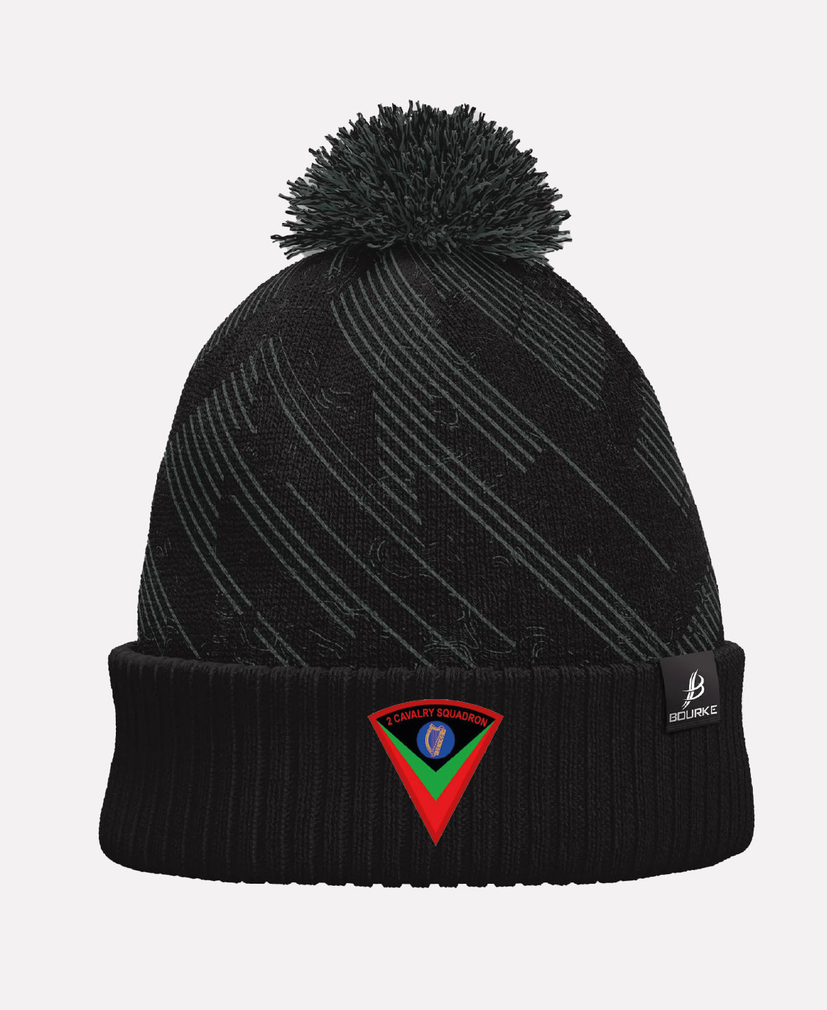 Cathal Brugha Barrack BARR Bobble Hat (Black/Grey)