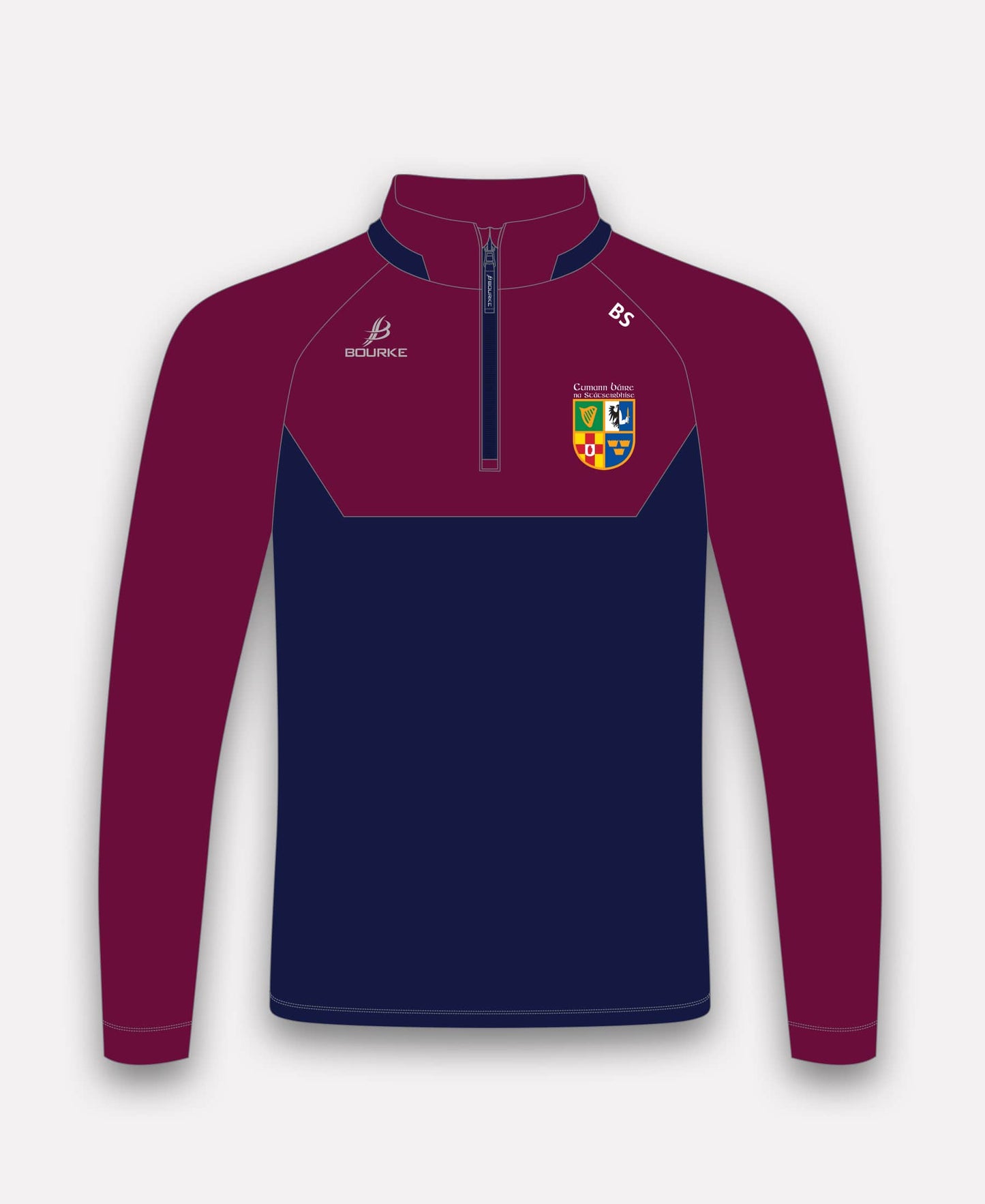 Civil Service Hurling Club BARR Half Zip (Navy/Maroon)