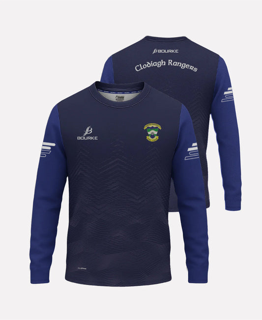 Clodiagh Rangers FC Warm Up Crew Neck 2025/26 (Navy/Blue/White)
