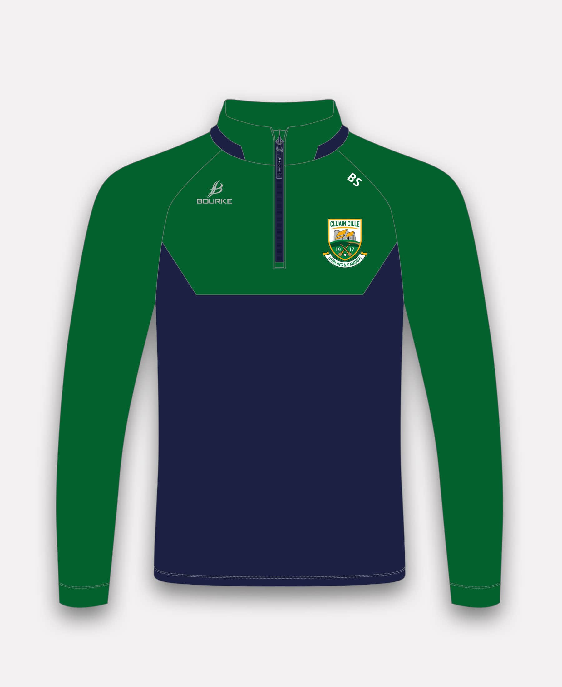 Clonkill Camogie BARR Half Zip (Navy/Green)