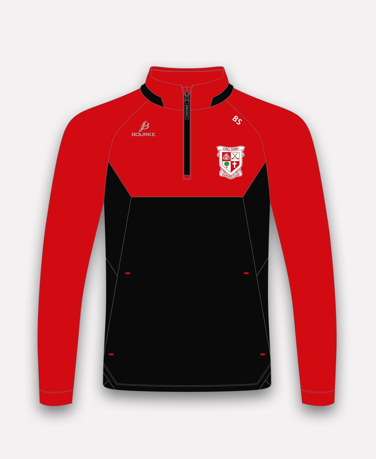 Coill Dubh Hurling Club BARR Half Zip (Black/Red)