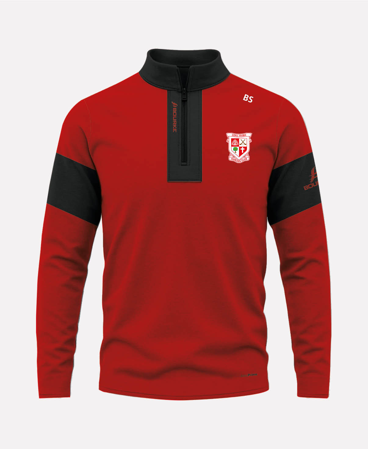 Coill Dubh Hurling Club TEASRA Half Zip (Black/Red)