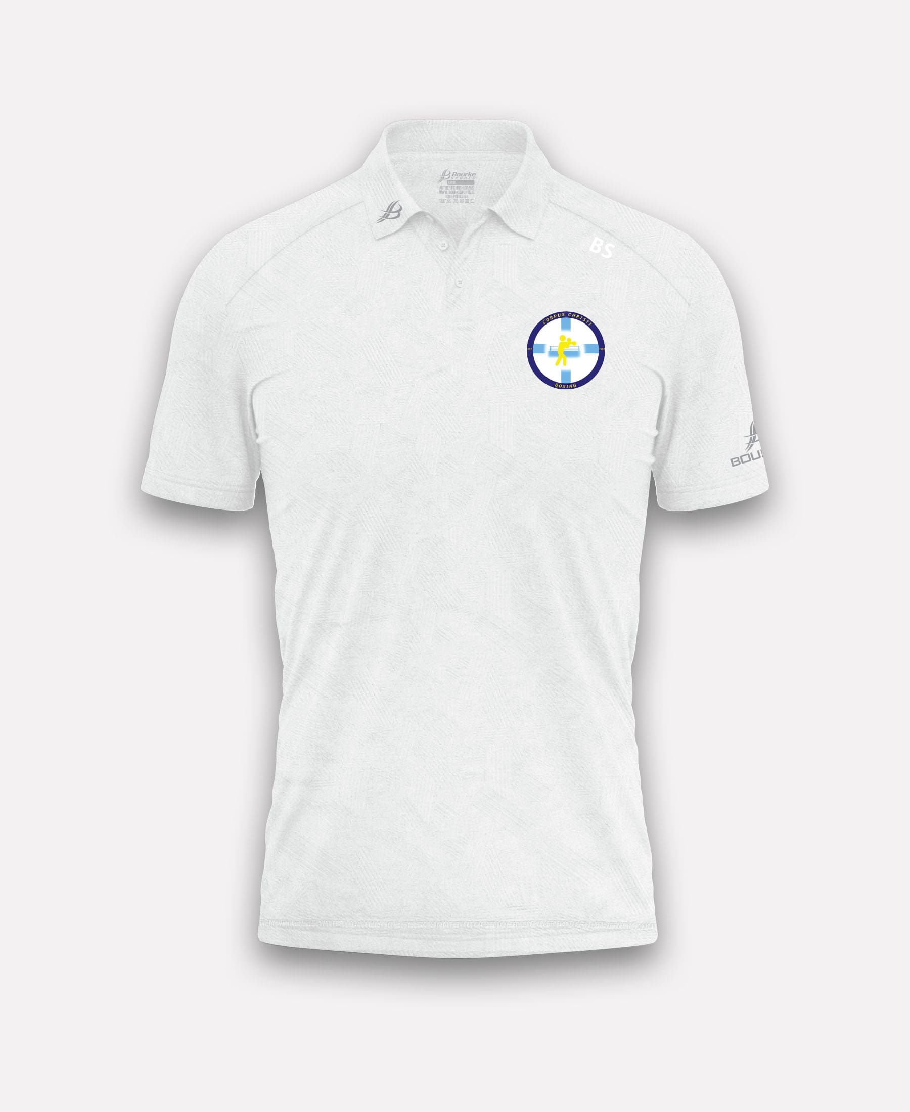 Corpus Christi Boxing Club BARR Polo Shirt (White)