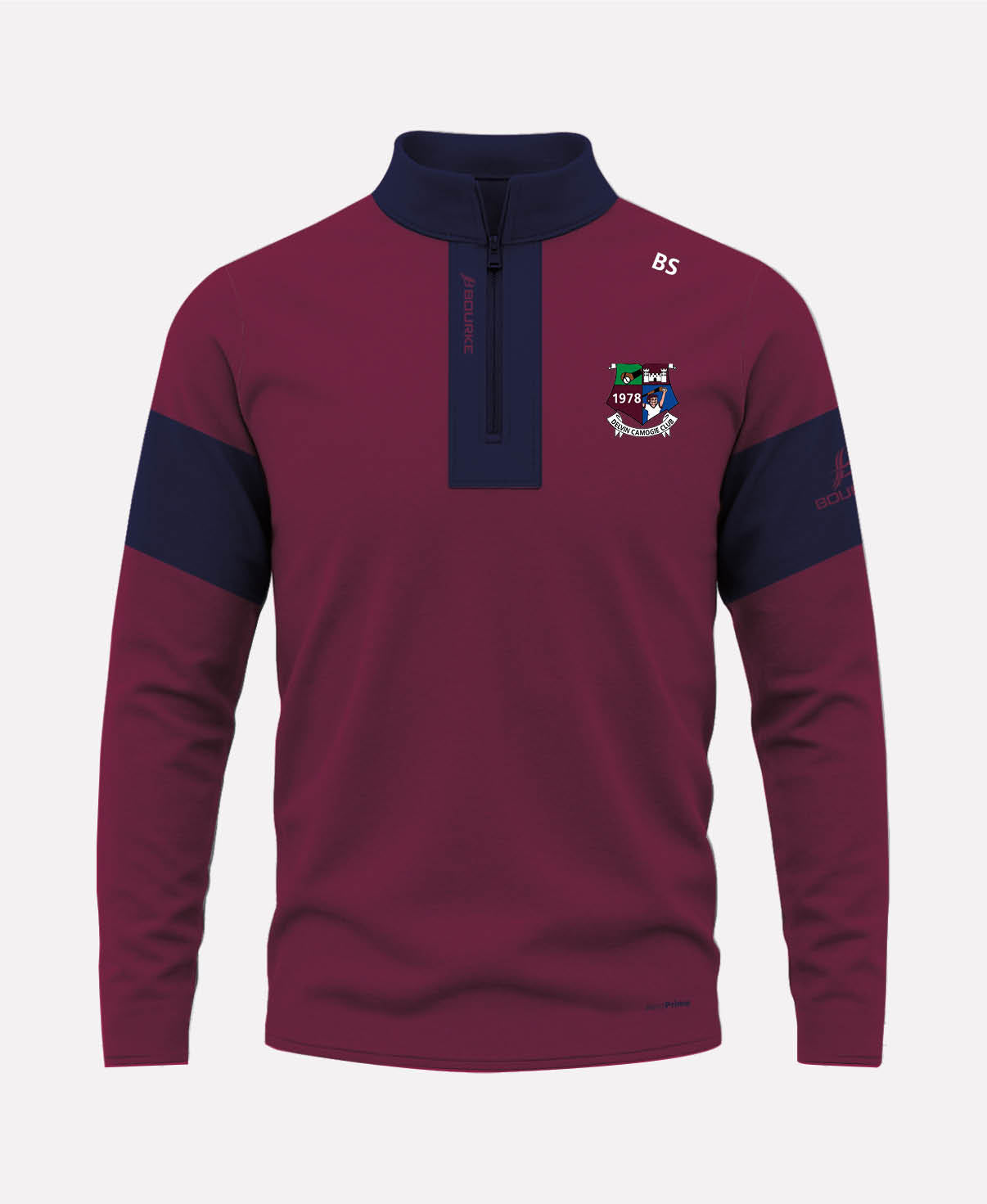 Delvin Camogie TEASRA Half Zip (Navy/Maroon)