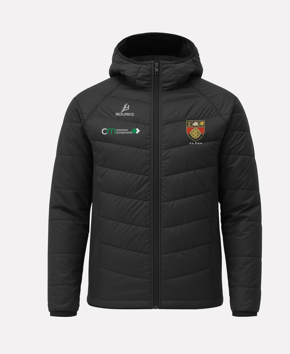 Down Camogie FORTIS Hooded Jacket (Black)