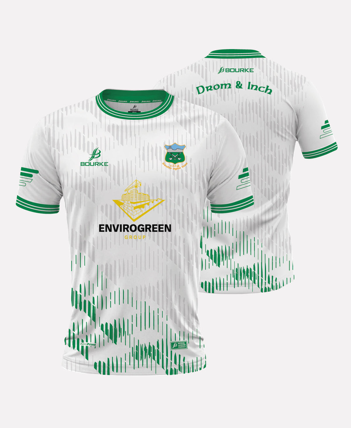 Drom & Inch GAA Training Jersey 26/27 (White/Green)
