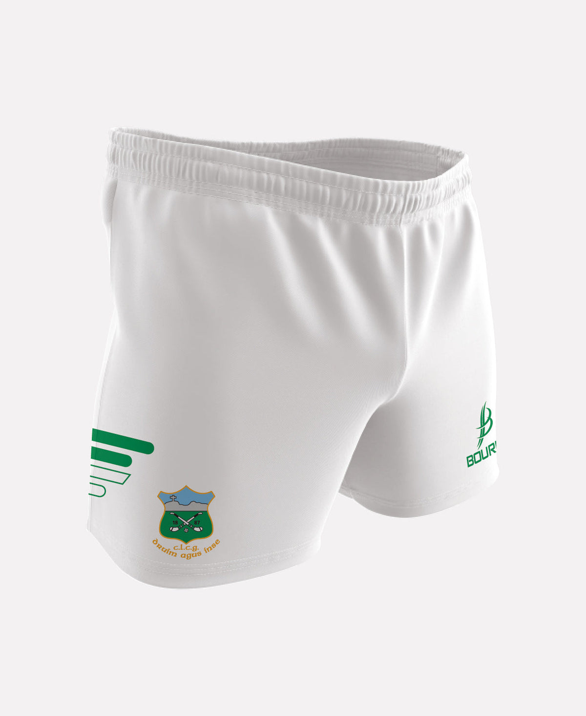 Drom & Inch GAA CORE Shorts 26/27 (White/Green)