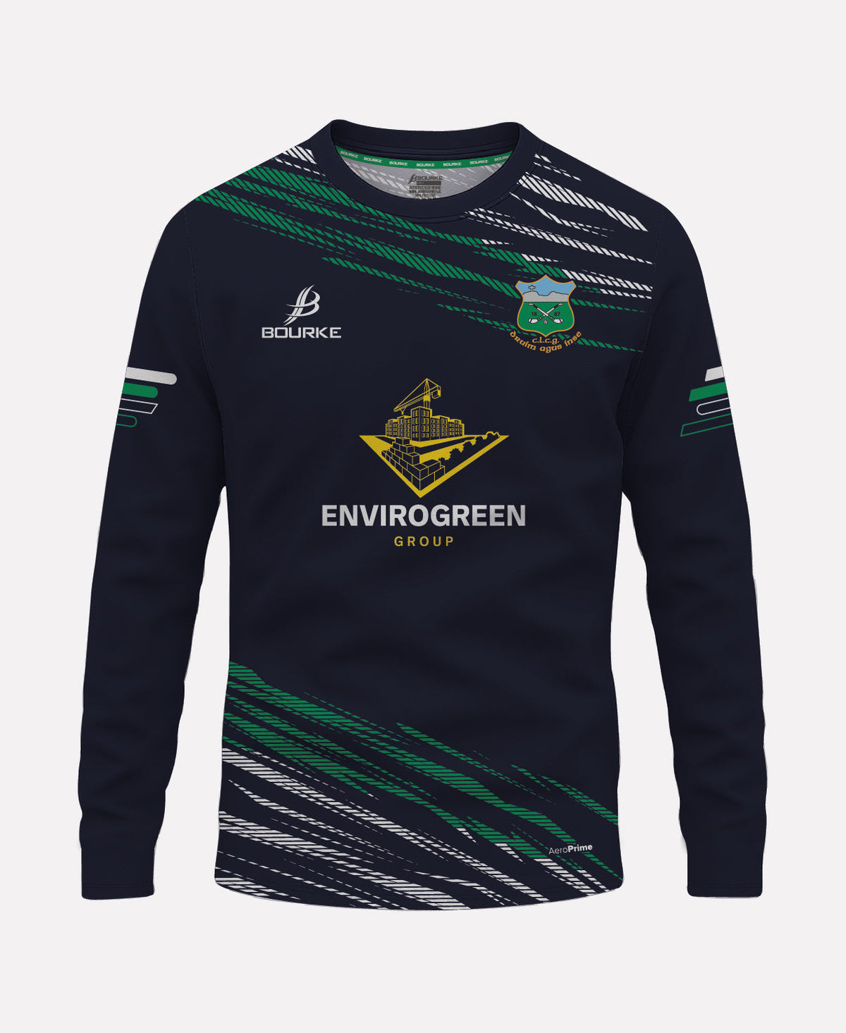 Drom & Inch GAA Warm Up Crew Neck 26/27 (Navy/Green)