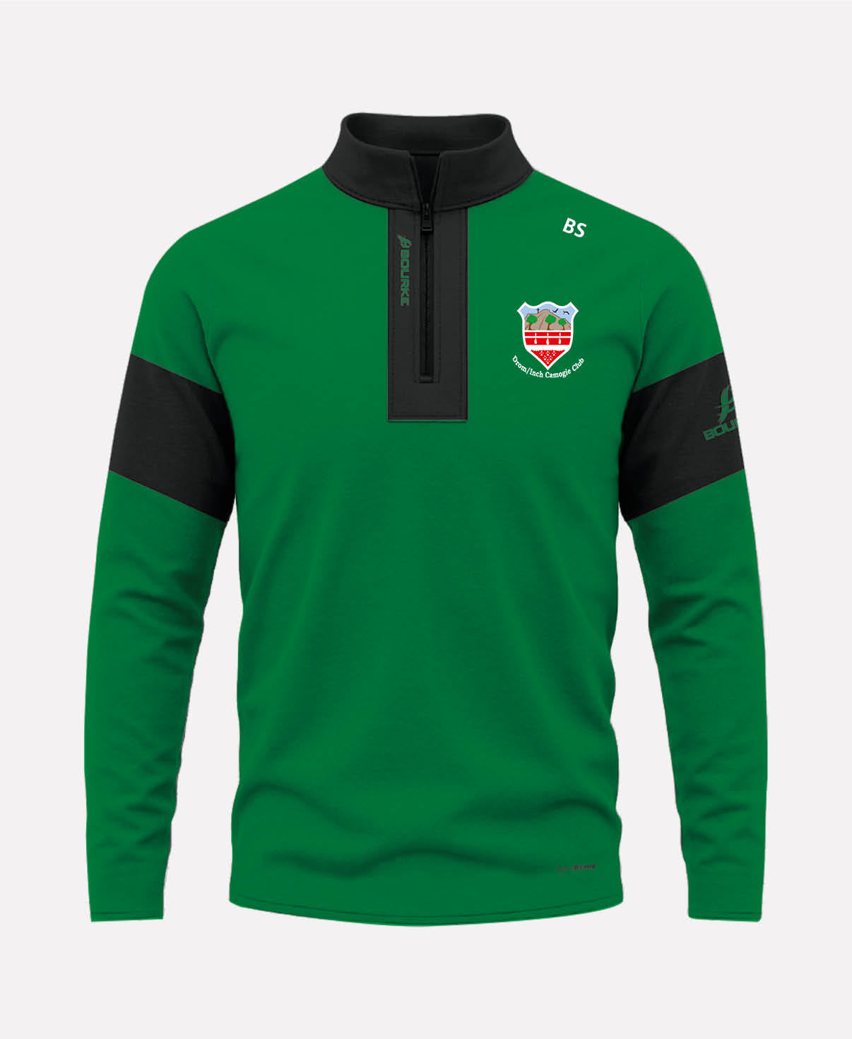 Drom & Inch Camogie TEASRA Half Zip (Black/Green)
