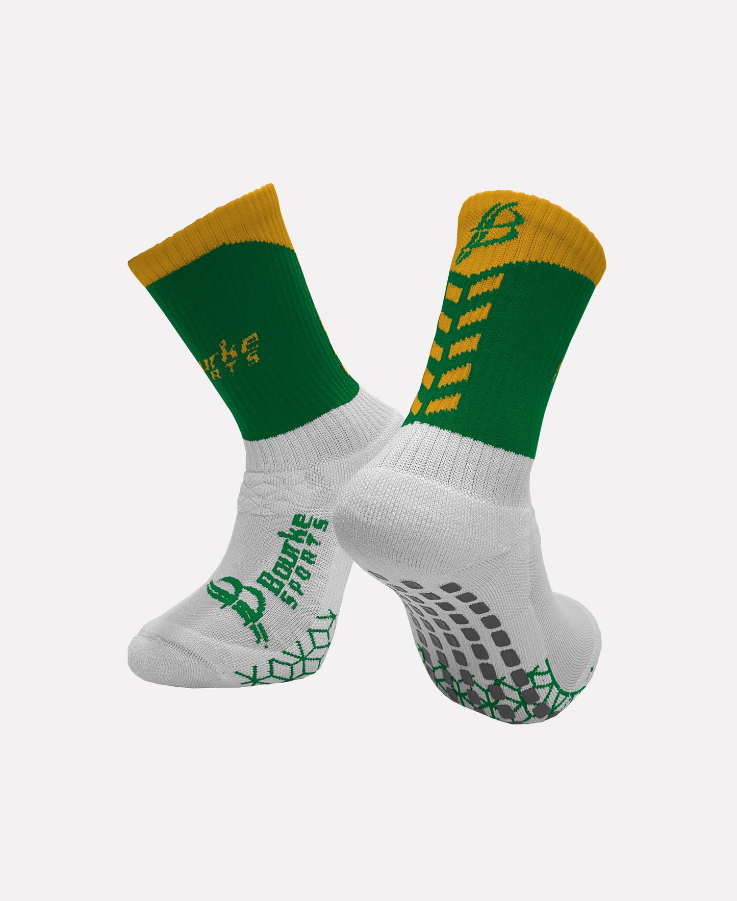 Dunloy Cuchullains Miniz Chevron Socks (Green/Amber)