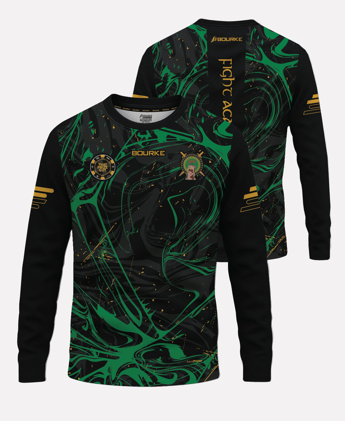 Fight Academy Ireland Warm Up Crew Neck 26/27 (Black/Green/Amber)