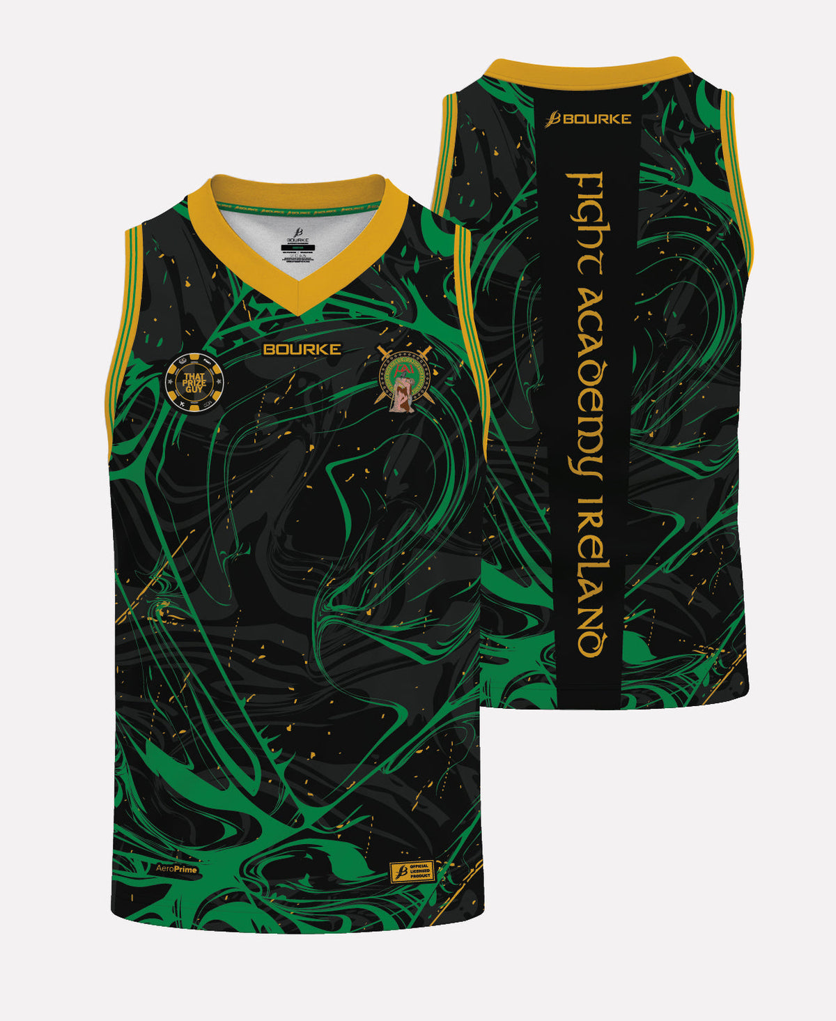 Fight Academy Ireland Training Singlet 26/27 (Black/Green/Amber)