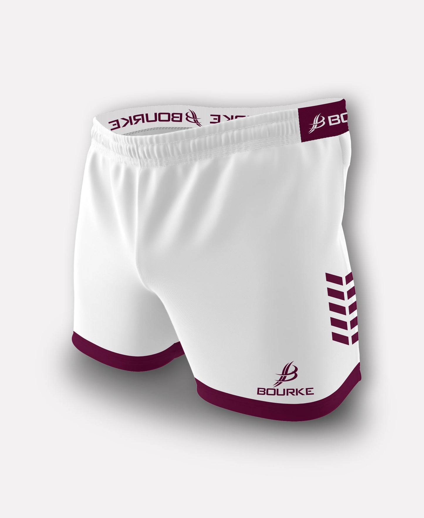 Flex Chevron Kids Shorts (White/Maroon/White)