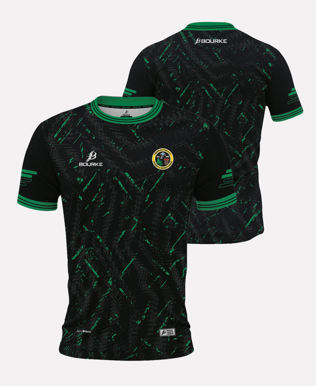 Freshford Town FC Training Jersey 26/27 (Black/Green)