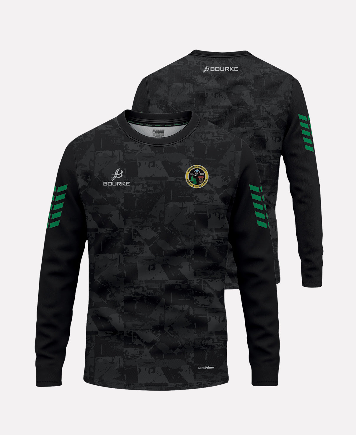 Freshford Town FC Warm Up Crew Neck 2025/26 (Black/Green)