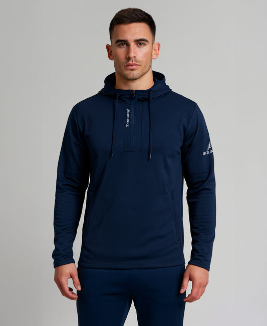 TEASRA Adult Half Zip Hoodie (Navy)