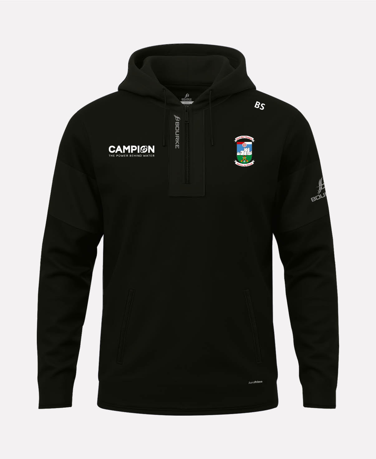 Gortnahoe Glengoole GAA TEASRA Half Zip Hoodie (Black)