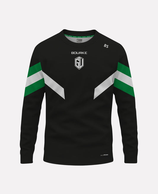 Grange United FC Warm Up Crew Neck (Black/Green/White)