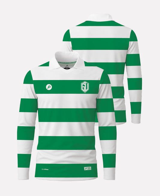 Grange United FC RETRO Long Sleeve Jersey (Green/White)