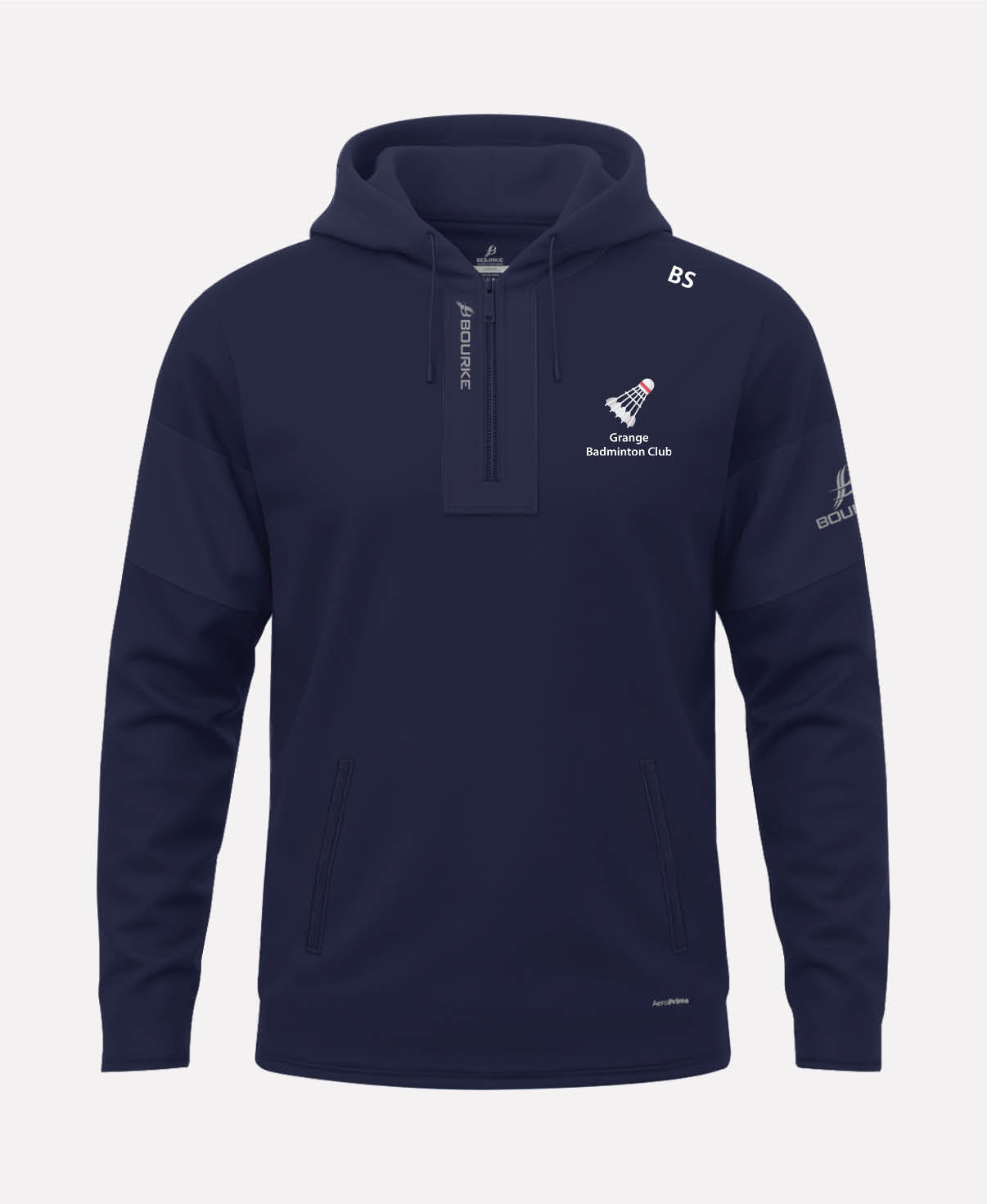 Grange Badminton TEASRA Half Zip Hoodie (Navy)
