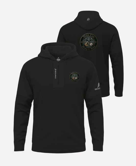 Half Cut Music TEASRA Half Zip Hoodie (Black)